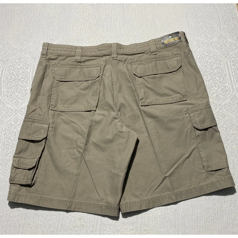 RedHead Mens 44 The Original Trail Head Cargo Shorts‎ Khaki Tan Cotton 6-Pocket